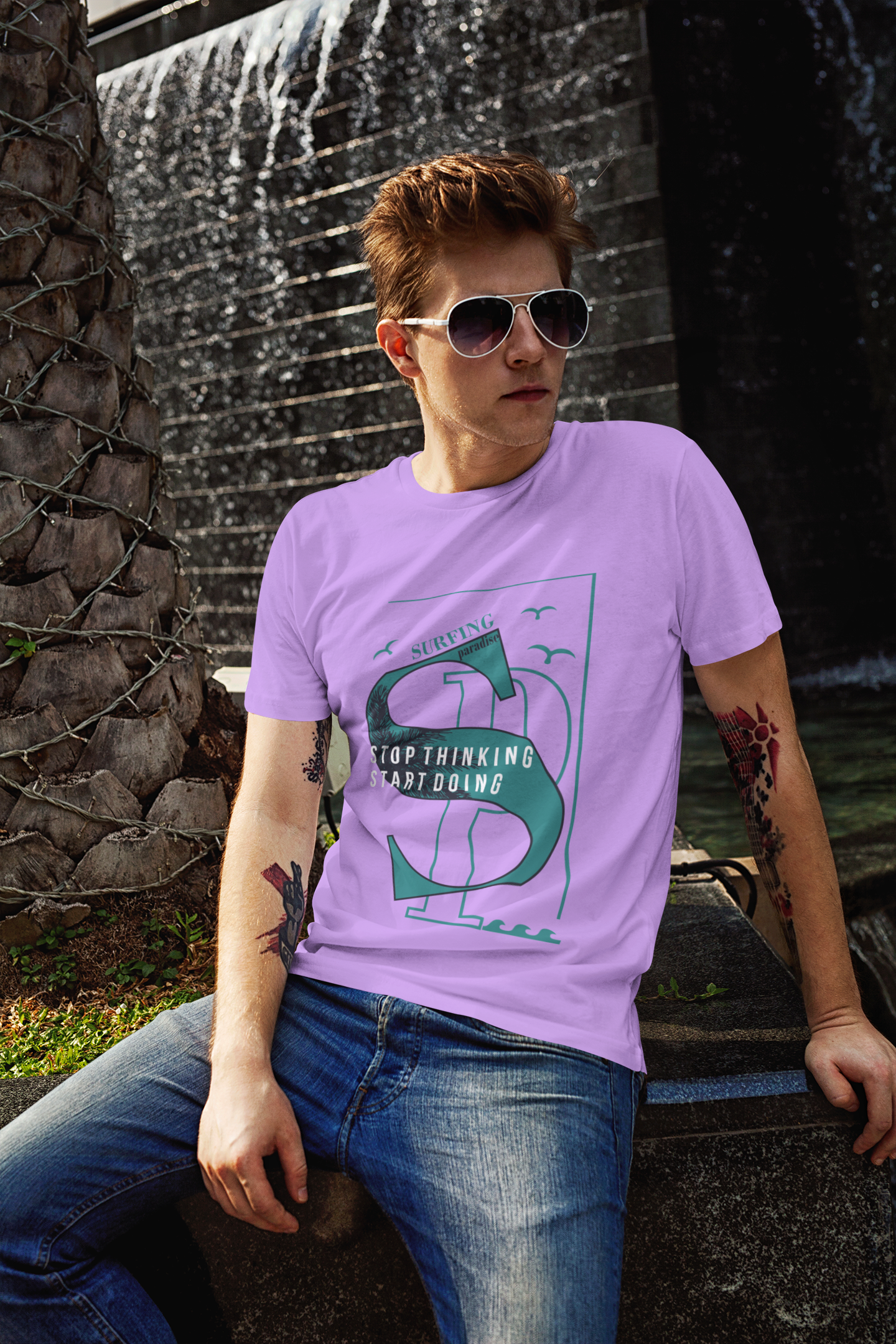 California Regular Fit Lavender T-shirt The Urban Youth