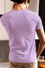 Lavender TUY Crazy Idea T-shirt by Urbaxo, featuring a standout design and a relaxed regular fit, designed to make a statement with comfort