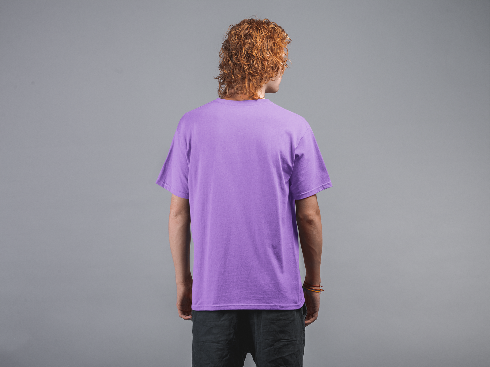Back view of Urbaxo's Just Be Cool oversized T-shirt, showing minimalistic design.

