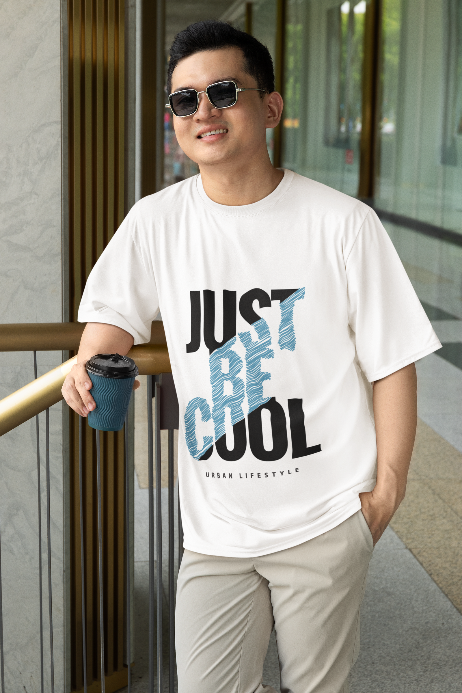 Urbaxo oversized graphic t-shirt with cool motivational quote print, streetwear fashion essential