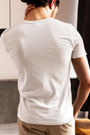 White TUY t-shirt featuring a confident ‘Just Be Cool’ graphic, regular fit style designed for easygoing, everyday confidence by Urbaxo