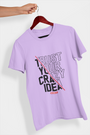 Urbaxo TUY Crazy Idea lavender T-shirt, styled with a bold front graphic and regular fit for an urban-inspired, easygoing look