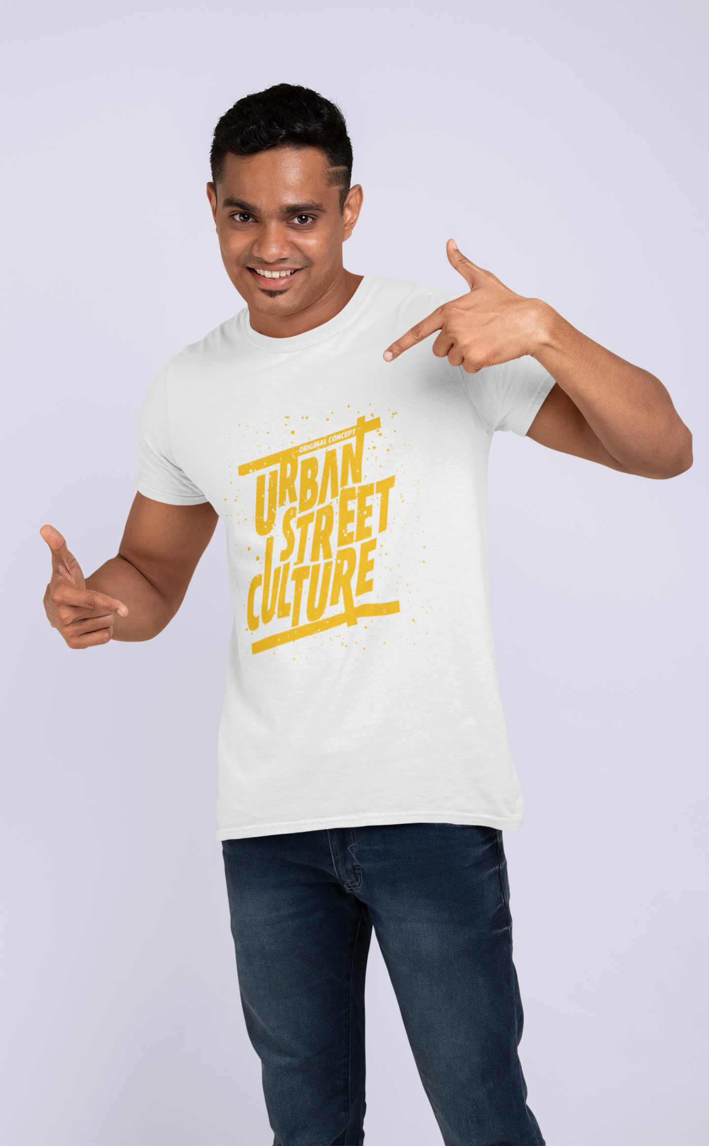 Stand out in style with the TUY 'Urban Street' Regular Fit White T-shirt in Urbaxo, offering a modern design and a relaxed fit ideal for everyday wear
