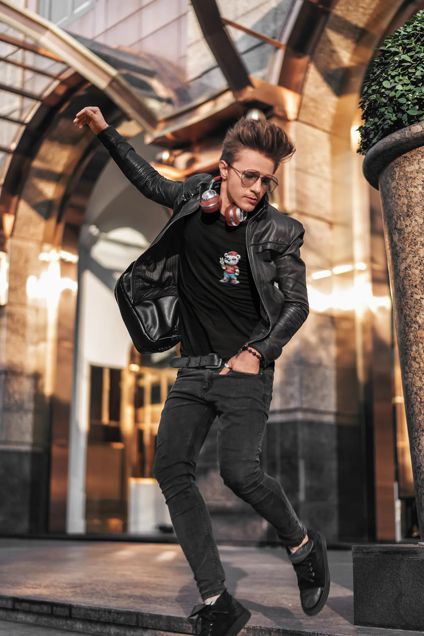 Add some edge to your wardrobe with the TUY 'Wild Cranky' Regular Fit T-shirt in Urbaxo, featuring striking front and back designs and a comfortable, laid-back fit