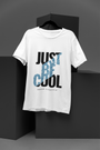 Comfort-fit oversized t-shirt by Urbaxo with clean "Just Be Cool" graphic, ideal for casual streetwear lovers