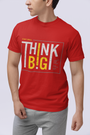 Model wearing TUY Think Big T-shirt by Urbaxo, styled in a regular fit with clean typography and bold messaging for an empowered look