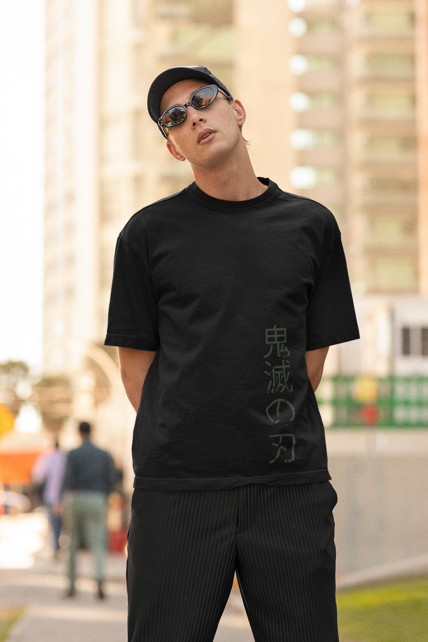 A bold oversized T-shirt from Urbaxo, featuring striking warrior graphics on both the front and back. A perfect fit for anyone who wants to make a fearless fashion statement