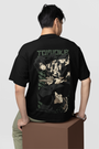 Embrace your inner warrior with this oversized T-shirt from Urbaxo, featuring a fierce warrior graphic on both the front and back. Ideal for standing out in any crowd