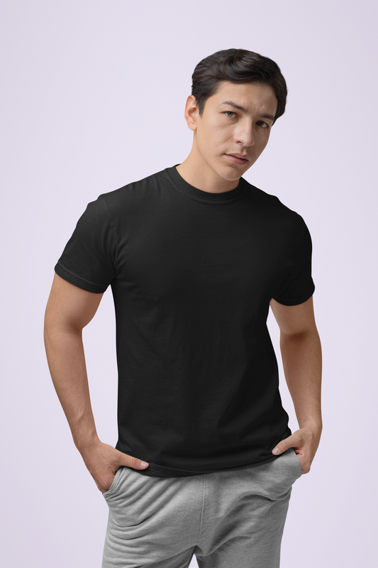 Solid Black Classic Fit Tshirt
