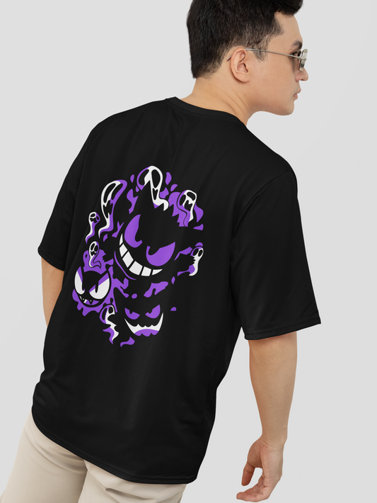 Trendy oversized T-shirt by Urbaxo with a unique monster graphic across the front and back, perfect for creating a standout streetwear look